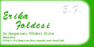 erika foldesi business card
